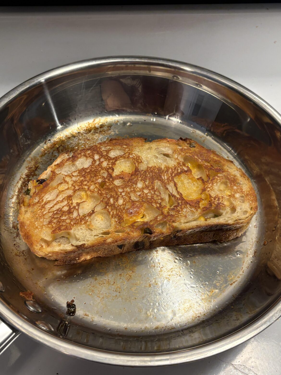 Colby jack on cheddar Jalapeno sourdough