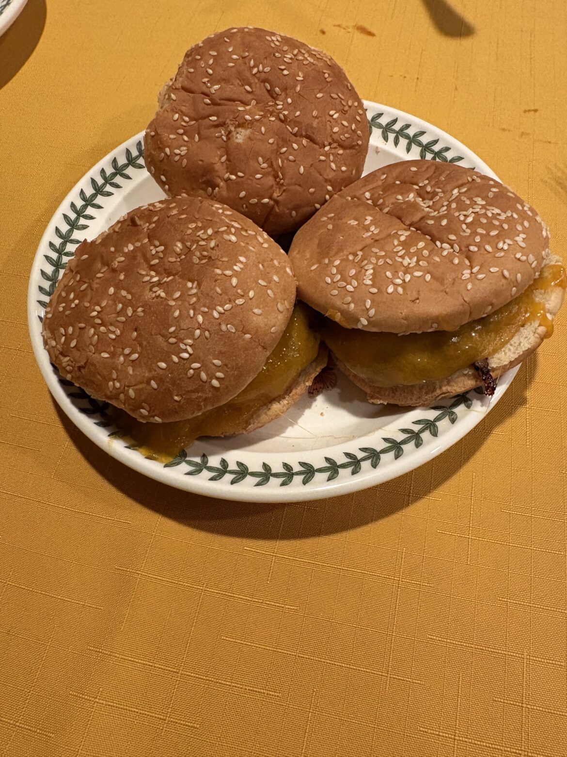 Homemade cheeseburgers