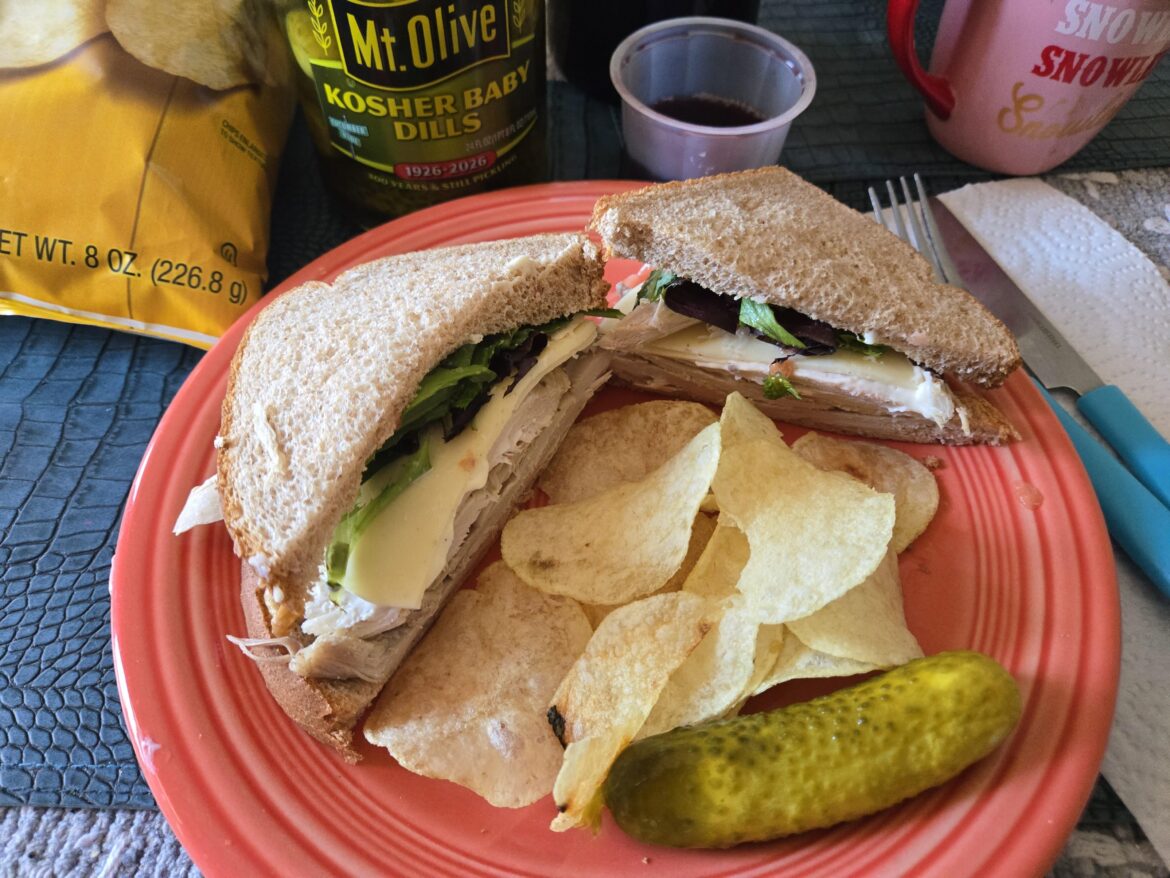 My gf made me lunch w leftover roasted turkey and provolone