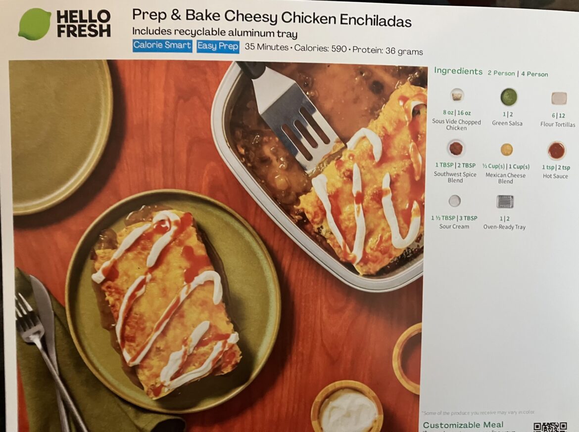 Cheesy chicken enchiladas