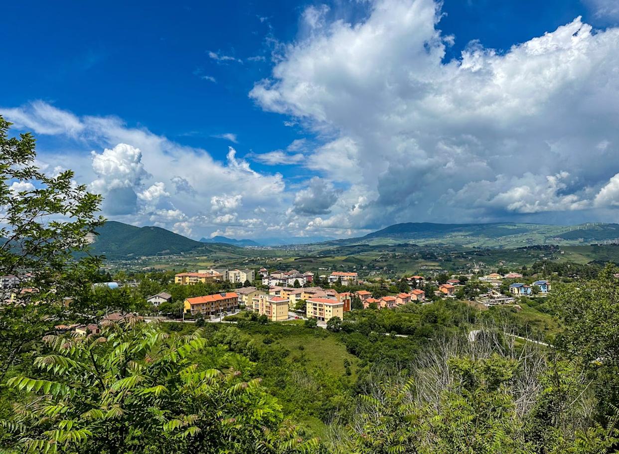 A view of Pignola, a smaller town in Basilicata.