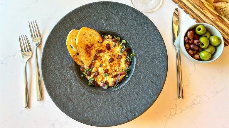 A plate of whipped brie at Matteo Ristorante Italiano in Salt Lake City