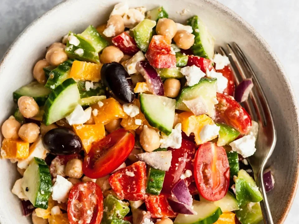 The Easiest Chopped Chickpea Salad