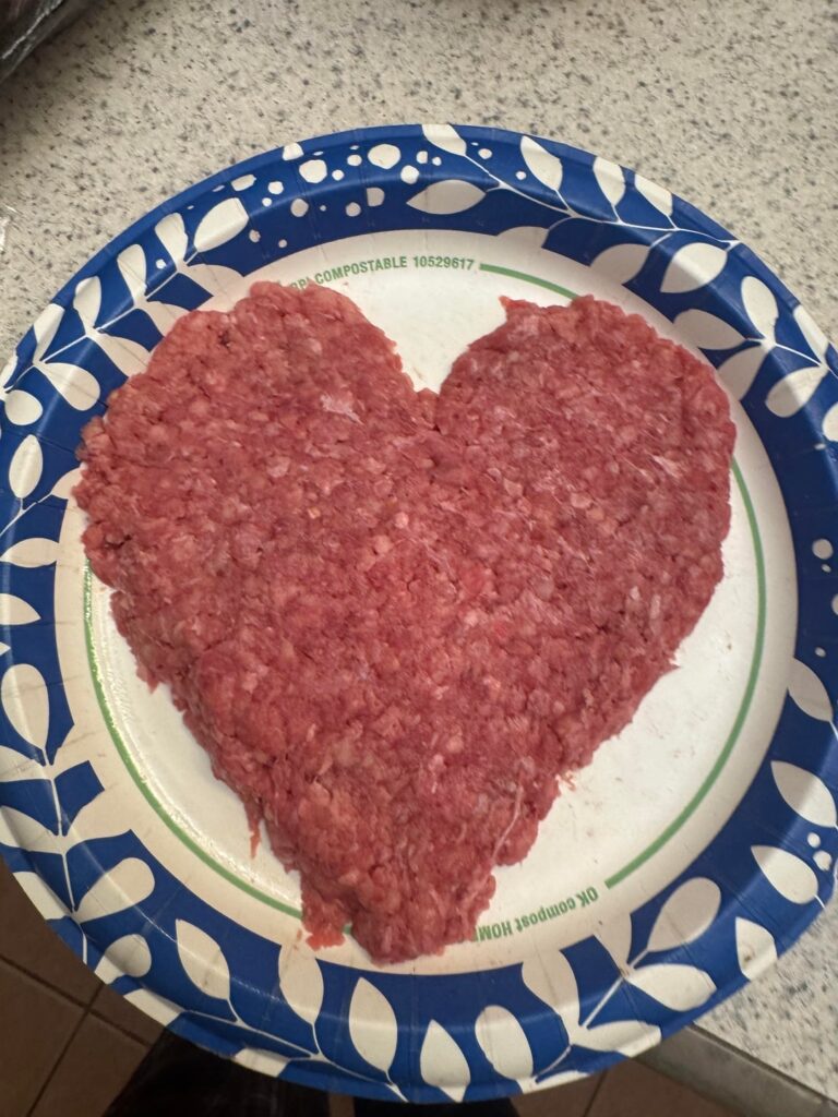 Tried making “heartburgers” for Valentines Day