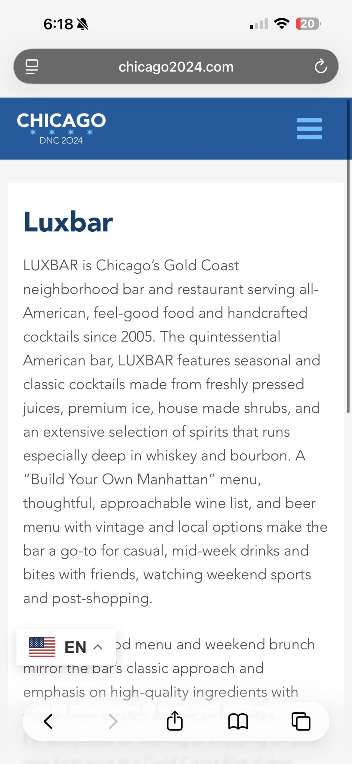 Luxbar partnered with the DNC