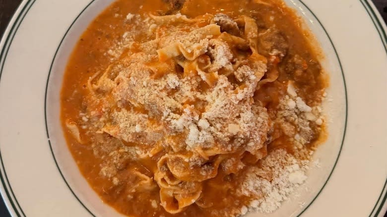 A plate of pasta at Spaghetti Western in Fargo