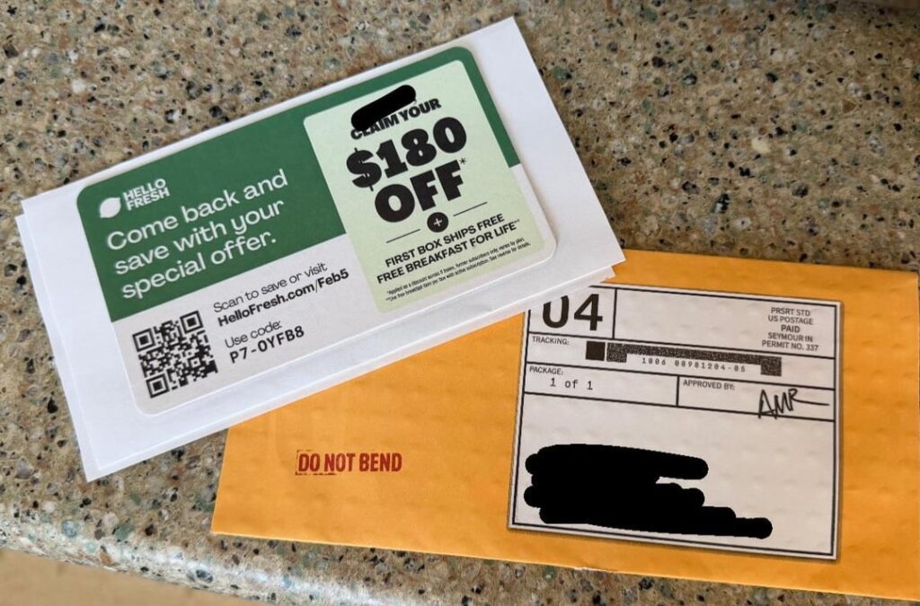 Anyone else getting the “official-looking” HelloFresh mailers? It’s making me never want to use them again