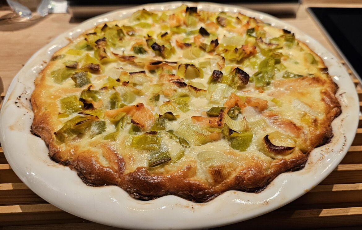 Quiche with Salmon and Leeks
