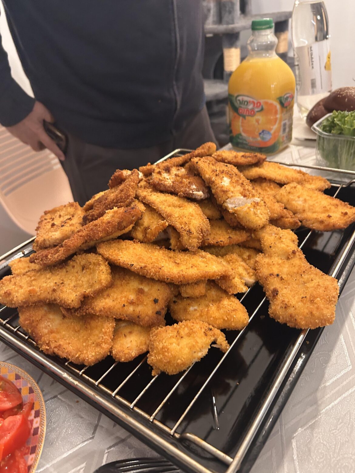 [homemade] mountain of schnitzel