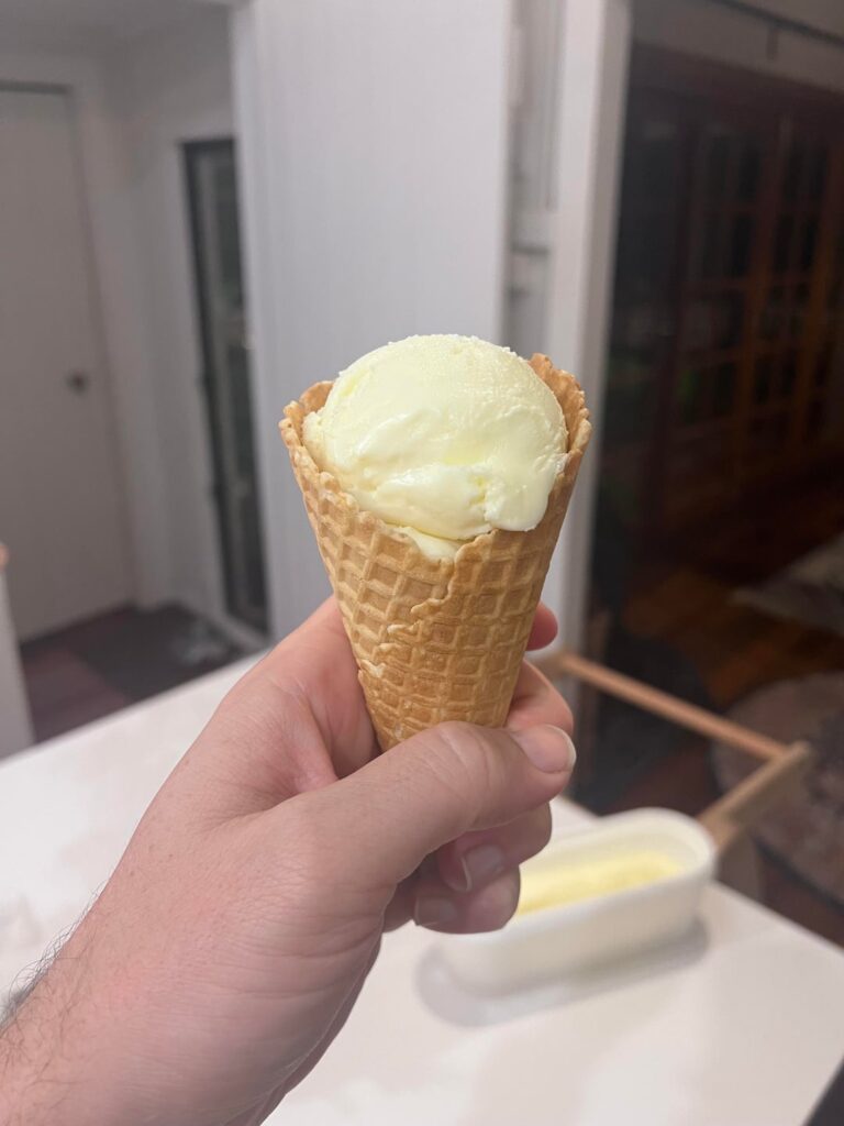 Lemon cream cheese ice cream