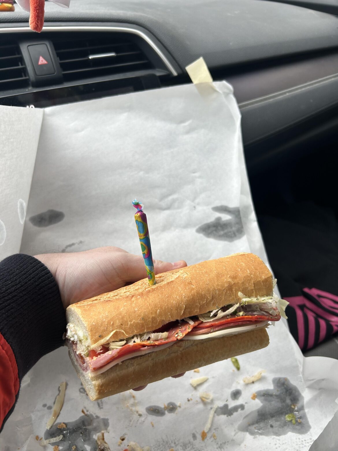 Happy birthday to me! Italian Sub with a “Garnish”