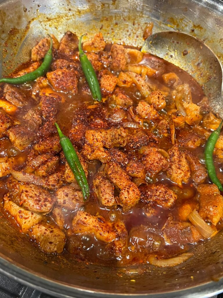 Spicy Stir-fried Pork Belly