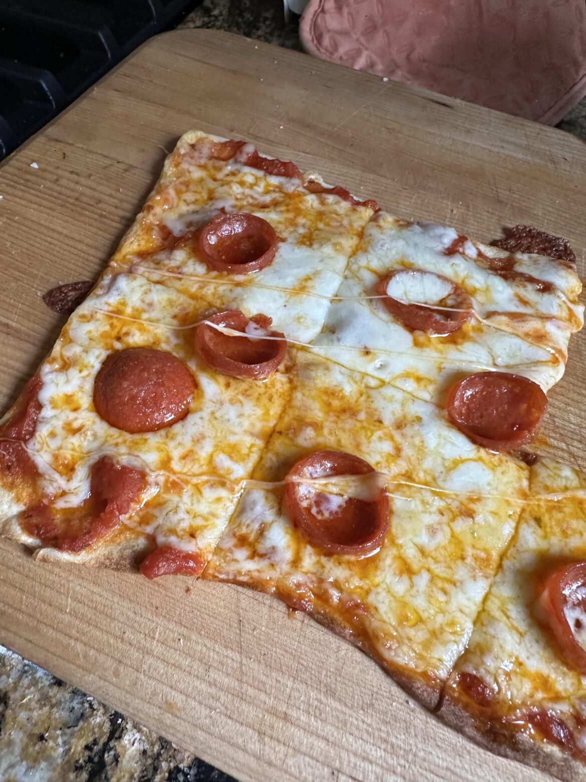 First homemade pizza. Hmmmm.