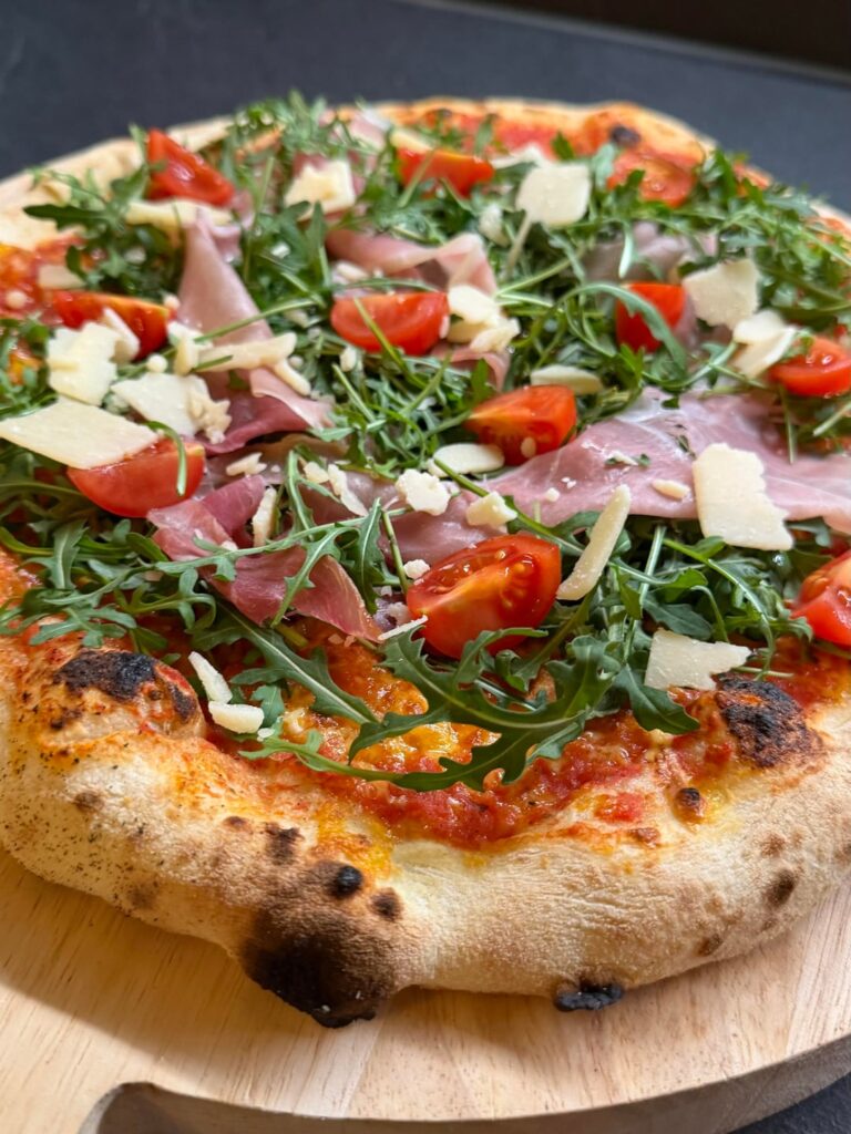 Rucola fürs Gewissen, Schinken fürs Herz, Käse für die Seele. Balance nennt man das.