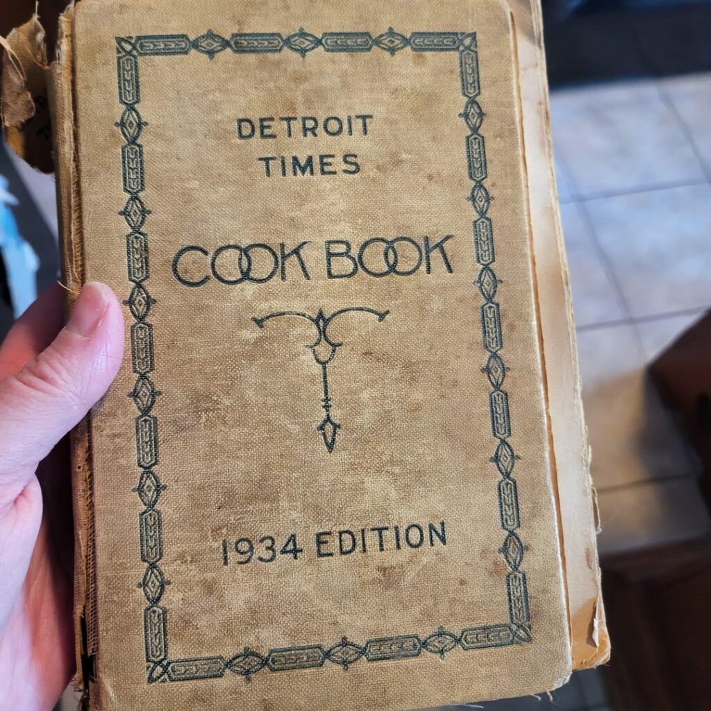 Basic cake recipe, detroit times cookbook, 1934