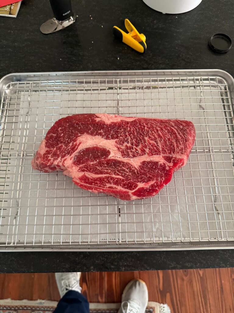 First low and slow cook - Poor Man Brisket