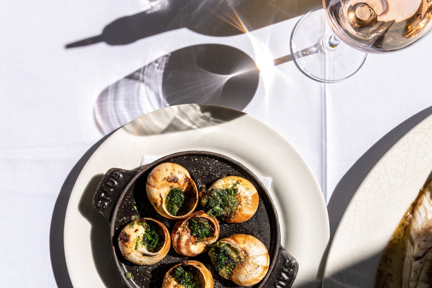 Snails with garlic butter at Le Petite Maison.
