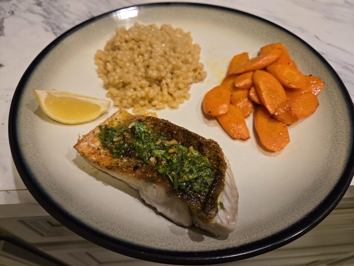 Barramundi with Zesty Cilantro Sauce