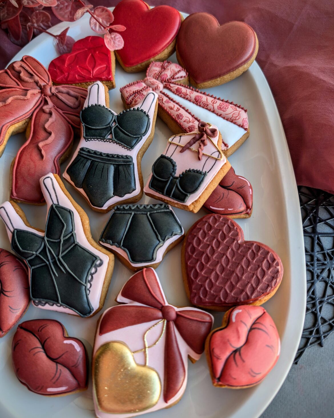 Valentine sugar cookies