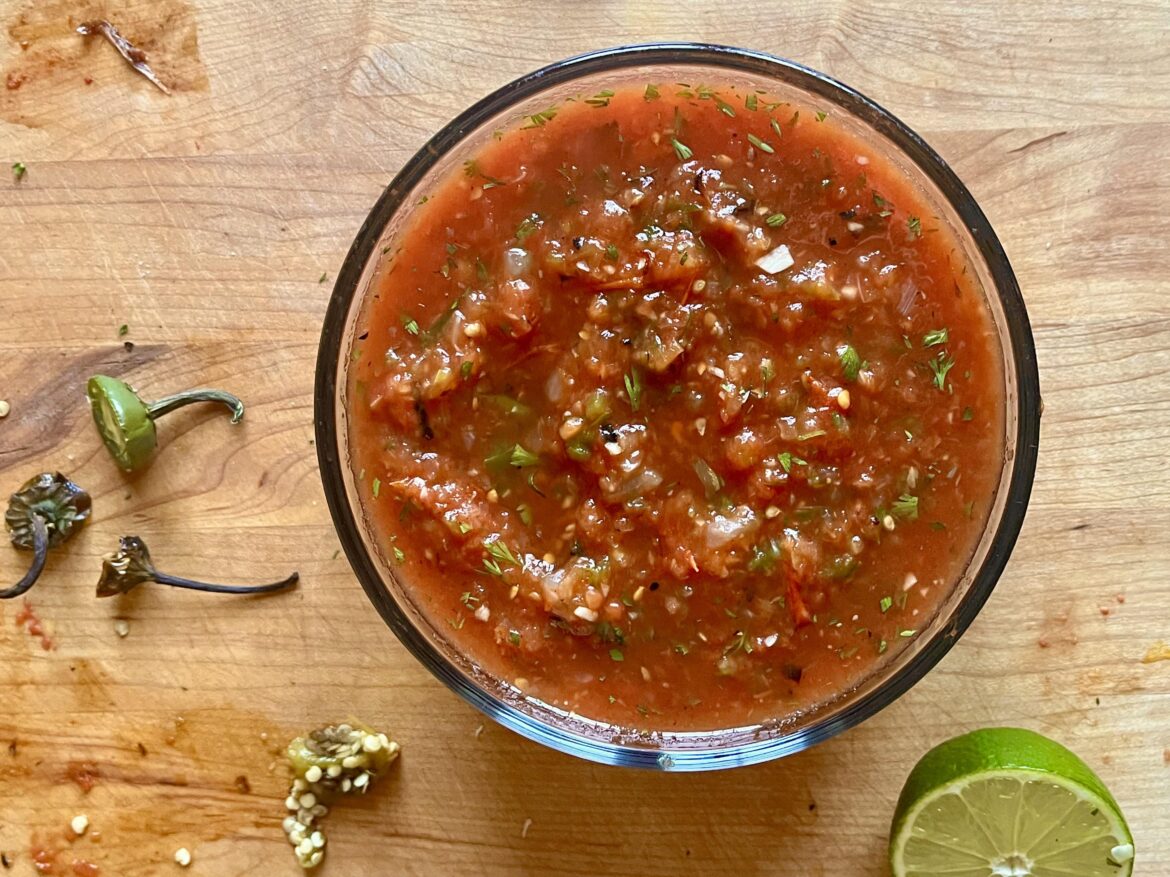 Half-roasted the house salsa recipe and it was good