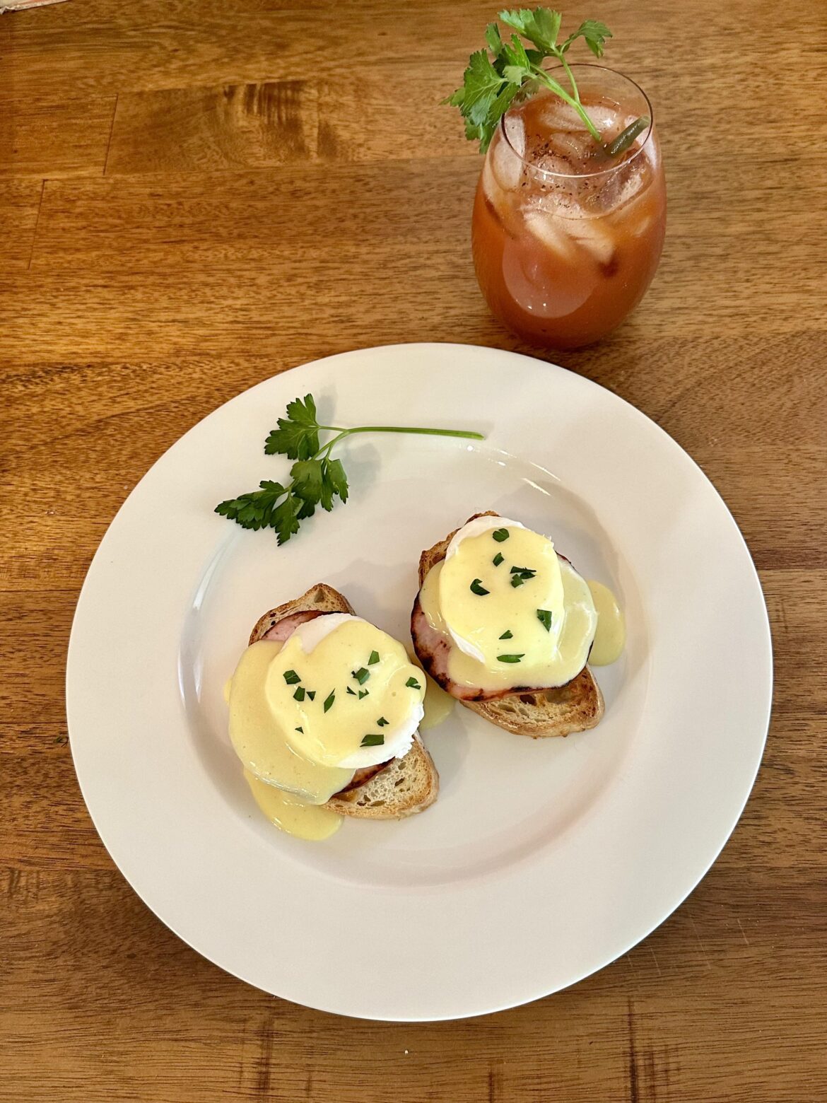 Eggs Benedict on Rustic Asiago Bread