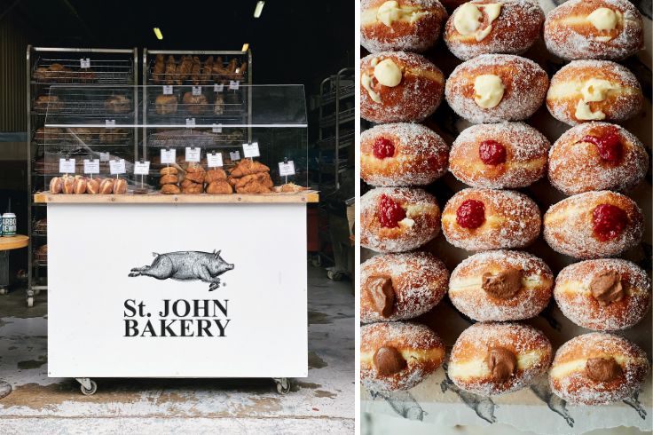 The St. JOHN Bakery stall and their famous filled doughnuts. © St. JOHN