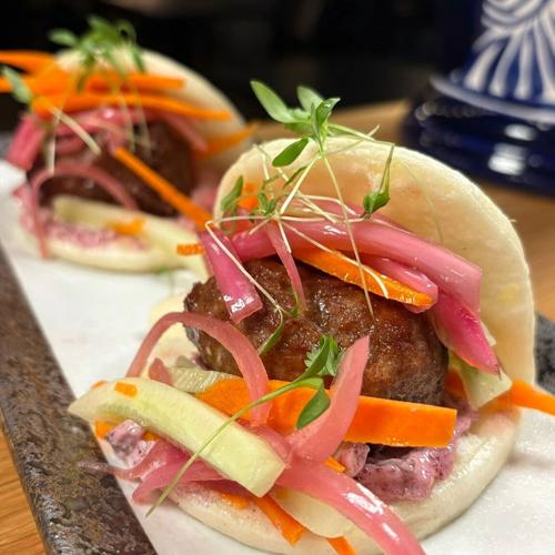 Lamb kebab bao.