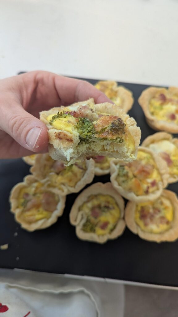 A bite sized breakfast from where France meets Germany - Quiche Lorraine 😊