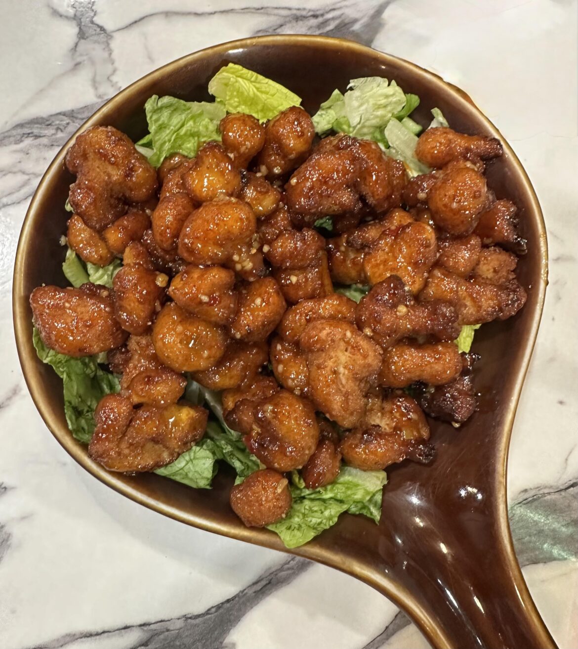 Buffalo Cauliflower Poppers [homemade]