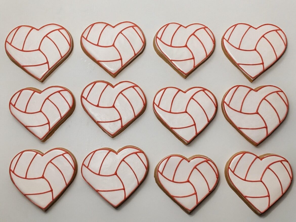 Valentine's Volleyball Cookies!