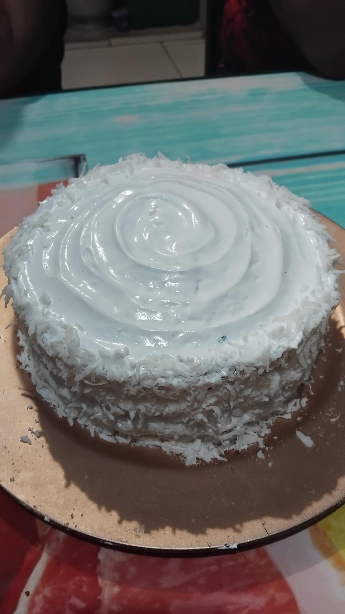 Coconut and Swiss meringue cake