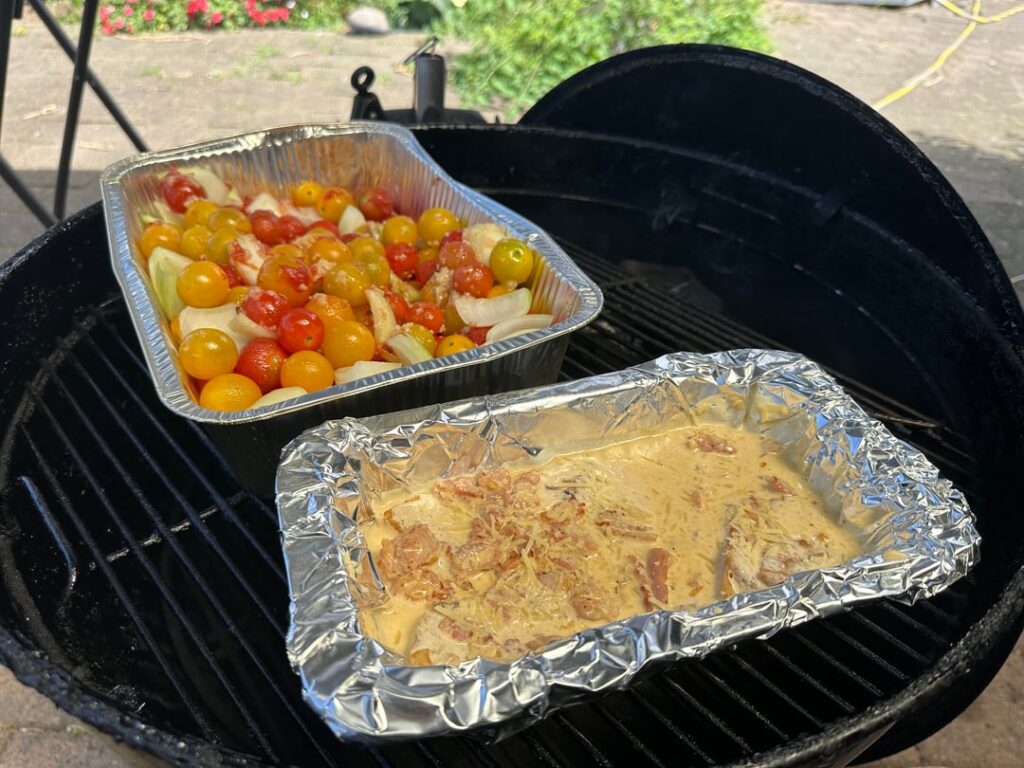 Bolognese sauce and a wedge bake on the grill today