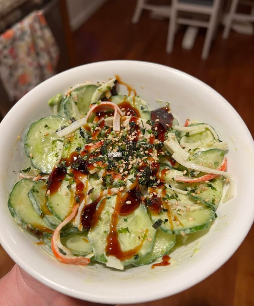 Cali roll cucumber salad 180c