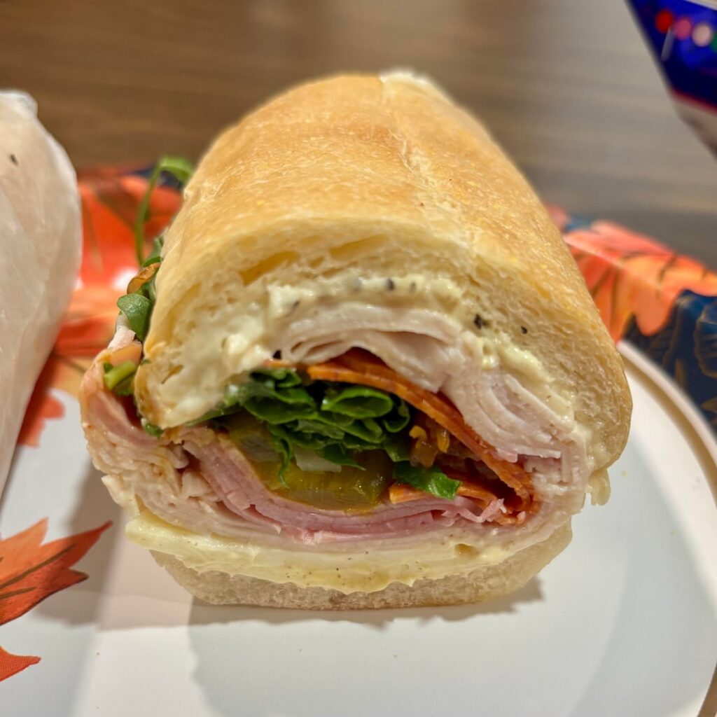 Sub on homemade roll