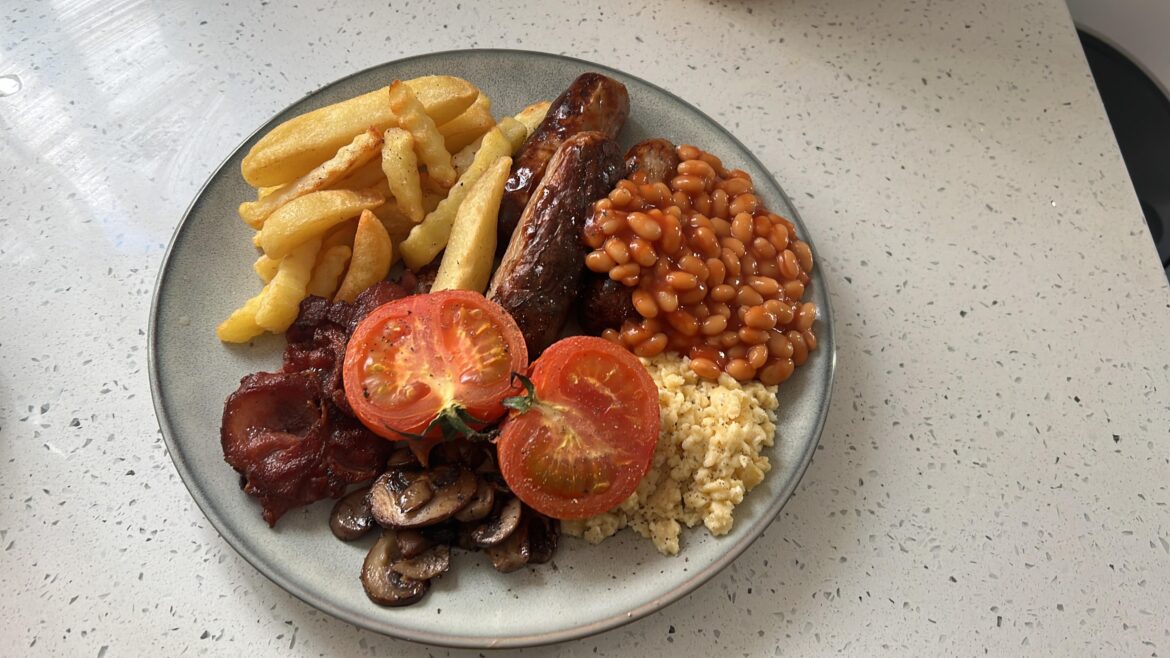First fry up in years. Had no hash browns so had to use an alternative. Thoughts?