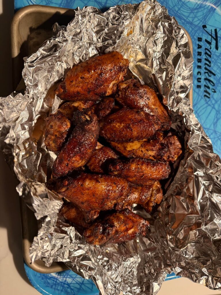 Smoked some wings for the first time in a long time. My holy trinity of sauce mix. Sweet, savoury and spicy. A few beers froze in the process but that’s the sacrifice we pay for greatness.