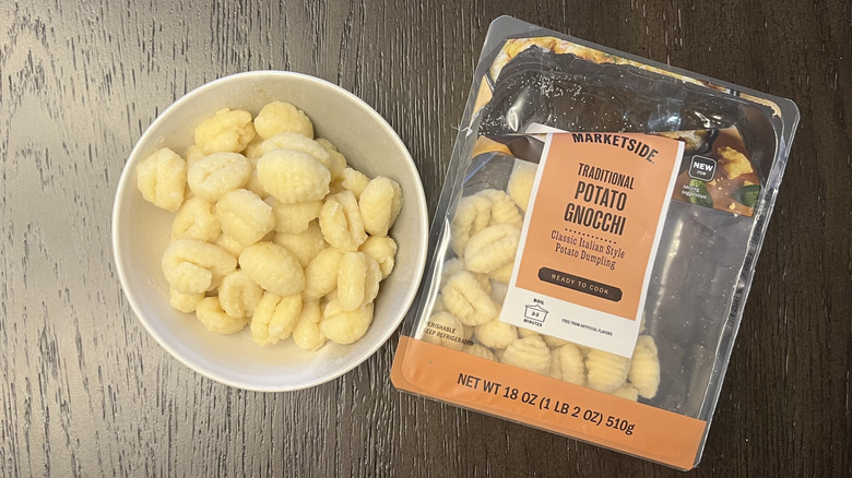 Walmart Marketside traditional potato gnocchi in a bowl.