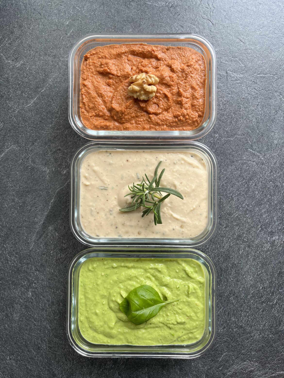 Dips I made for a potluck