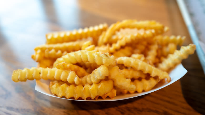 A dish of Shake Shack crinkle fries