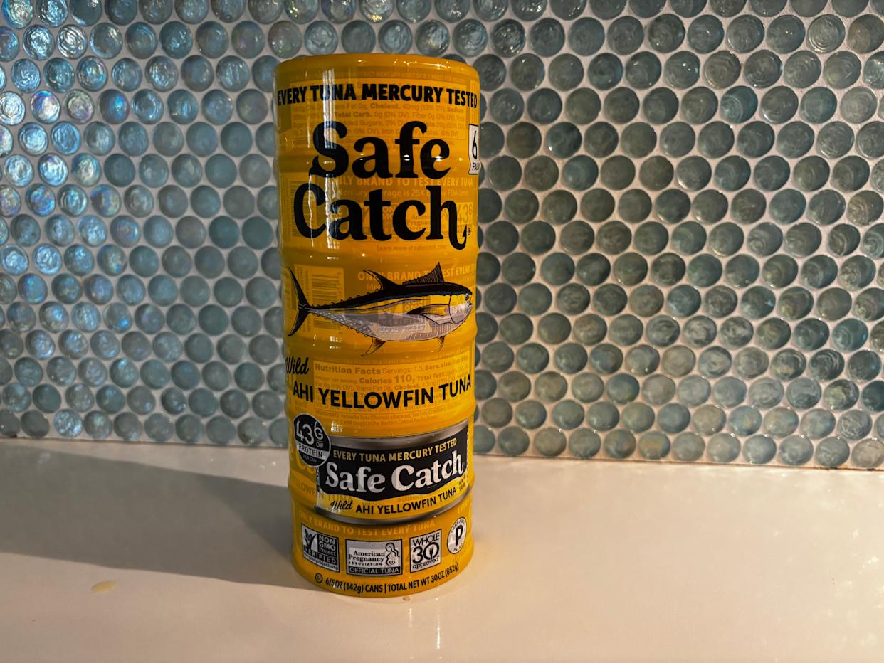 Cans of Safe Catch yellowfin tuna
