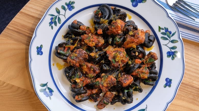 A plate of Torchio Nero all' Arrabbiata at Rocca in Tampa