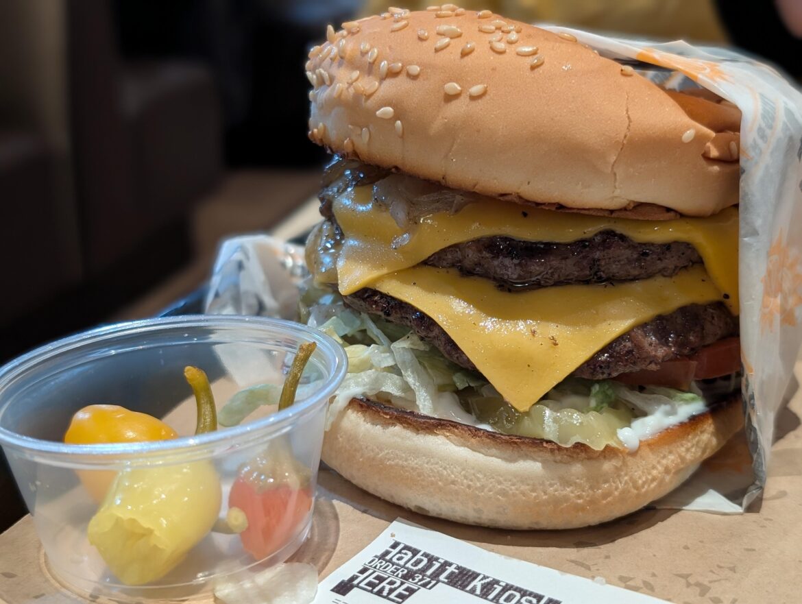 Double Char with cheese from Habit.