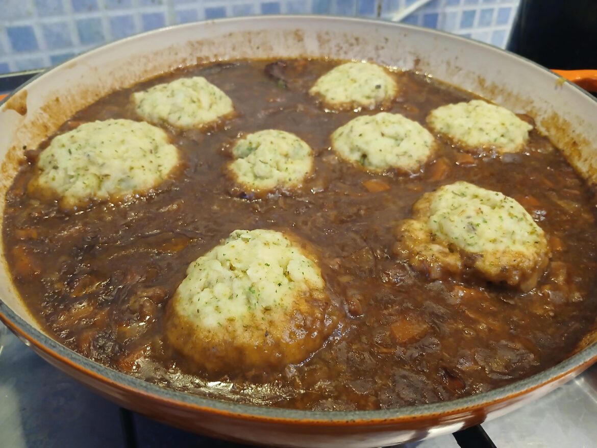 Beef and ale stew with dumplings Beef and ale stew with dumplings