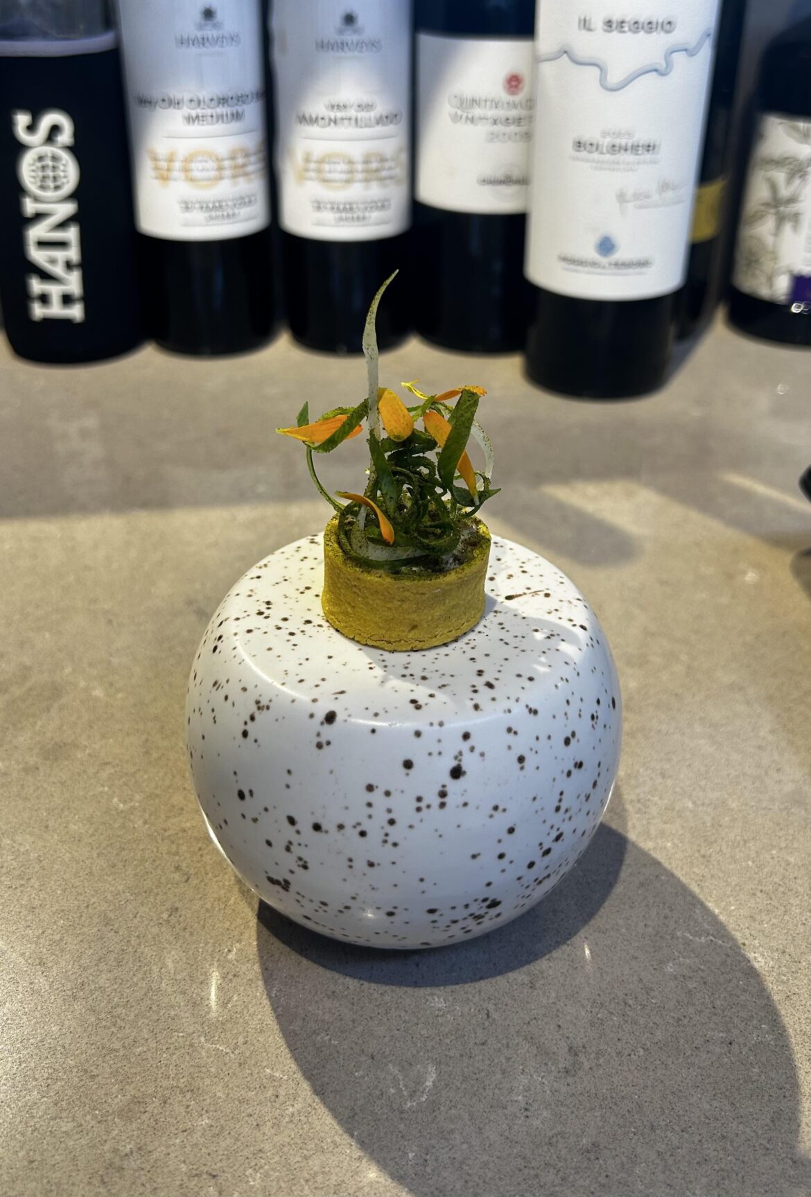 Dungenous crab and bergamot tartelette