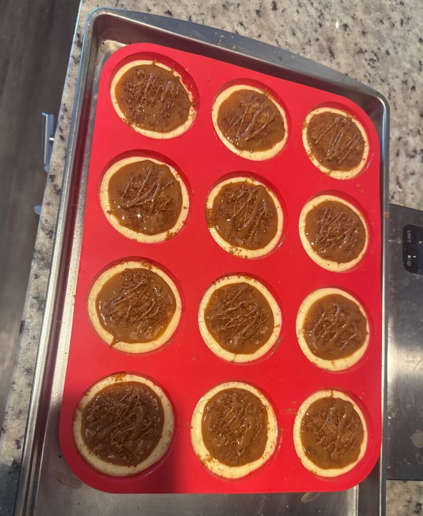 mini biscoff cheesecakes - 118 kcals per one