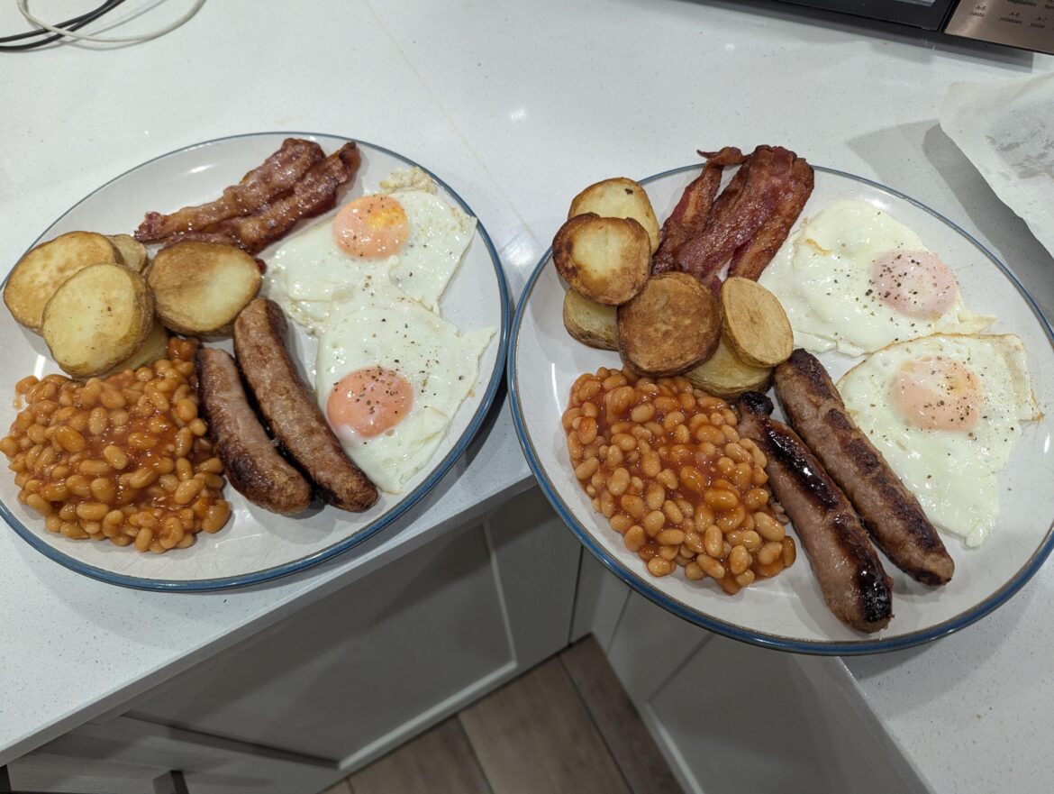 Made some brunch for me and my Dad