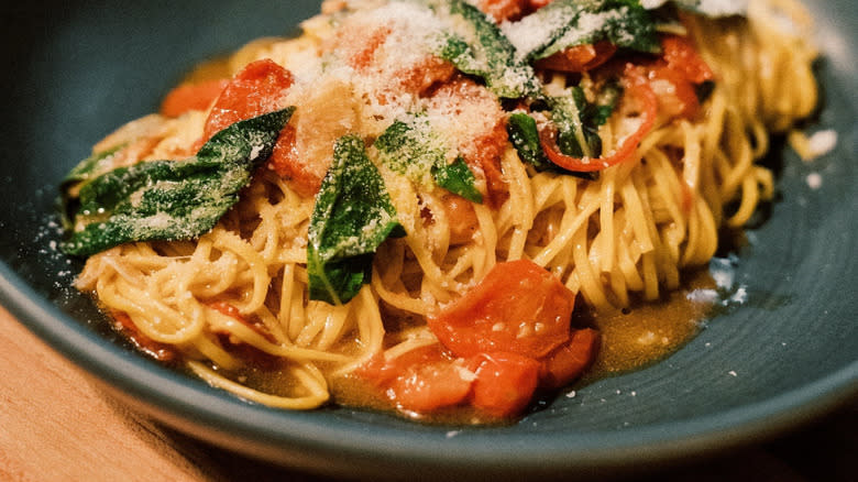 A plate of agliolini AOP at Tonino in Boston