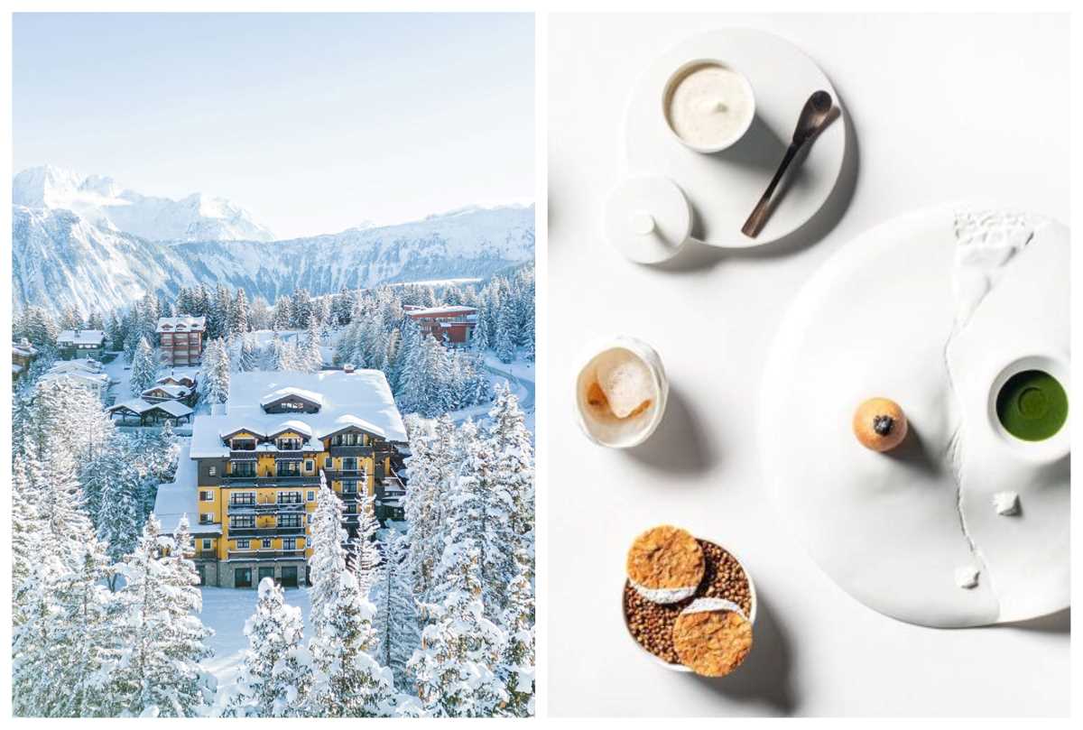 Jaw-dropping snowy surroundings in Courchevel, where there are some of the best restaurants in the French Alps like Two-Star Le Sarkara. © L'Apogée, Le Sarkara