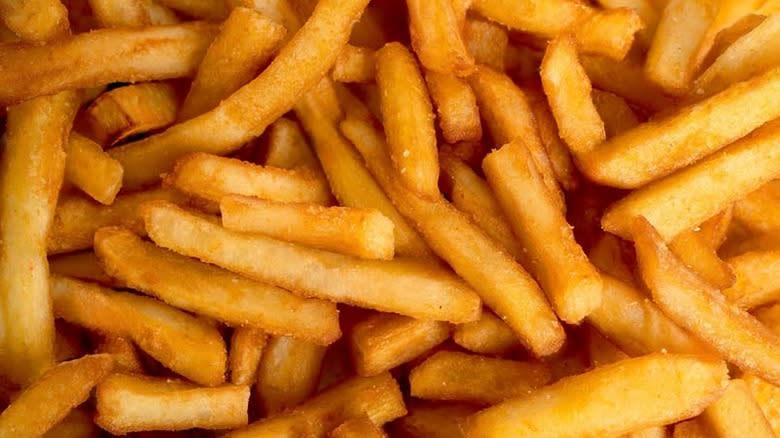 A pile of crisp golden KFC signature fries