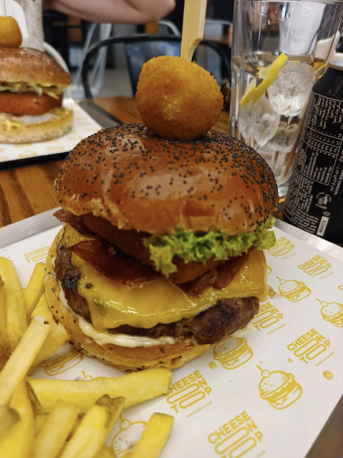 i like me a tall burger from time to time, that ''cheese on top'' of the burger was just pure gravy also.